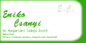 eniko csanyi business card