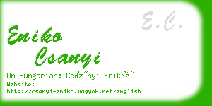eniko csanyi business card